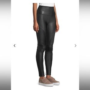 Spanx leather leggings Moto style sz L